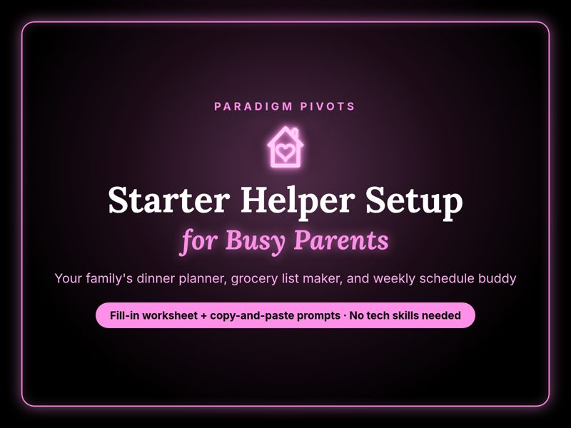 Starter Helper Setup for Busy Parents cover